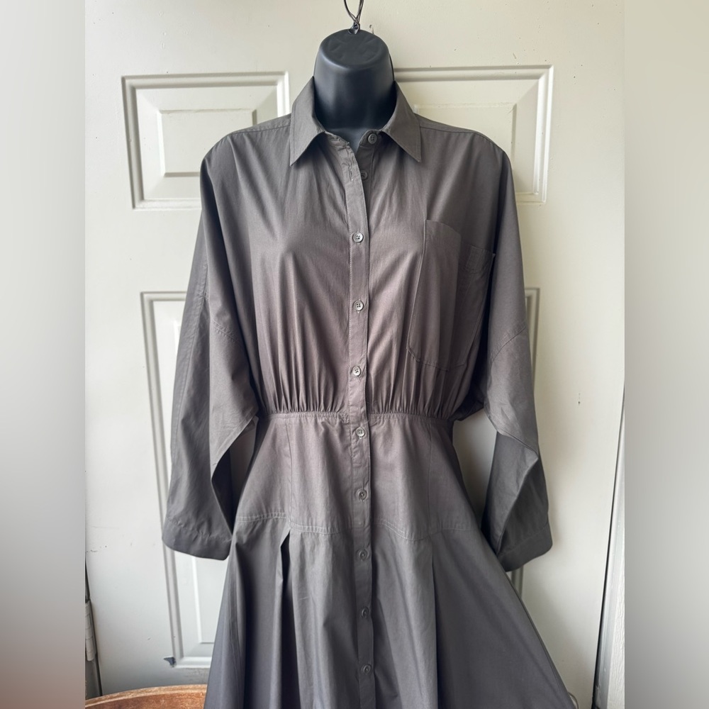APIECE APART
Deep Olive Pietra Maxi Shirt Dress Size 2 - Picture 9 of 16